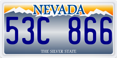 NV license plate 53C866