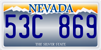 NV license plate 53C869