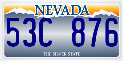 NV license plate 53C876