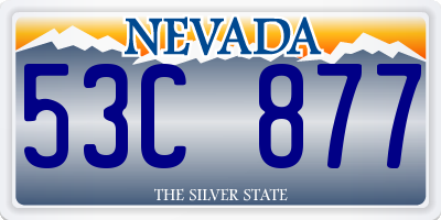 NV license plate 53C877