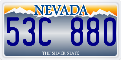 NV license plate 53C880