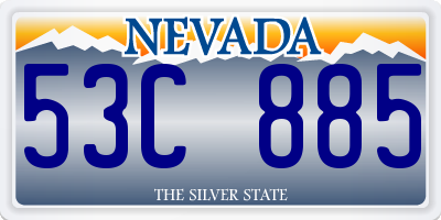 NV license plate 53C885