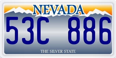 NV license plate 53C886