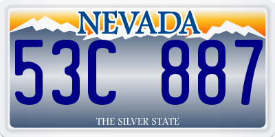 NV license plate 53C887