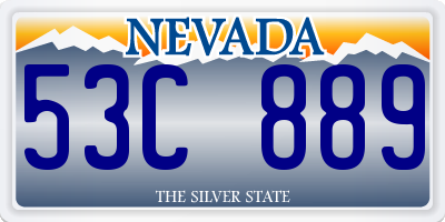 NV license plate 53C889