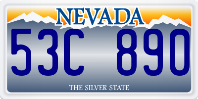NV license plate 53C890