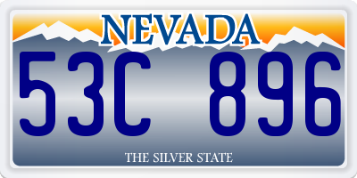 NV license plate 53C896