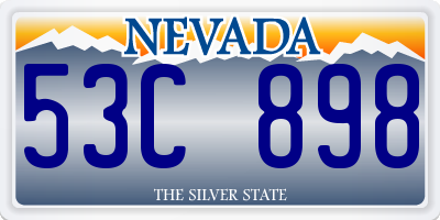 NV license plate 53C898