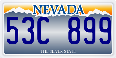 NV license plate 53C899