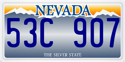 NV license plate 53C907