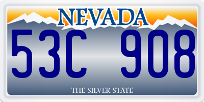 NV license plate 53C908