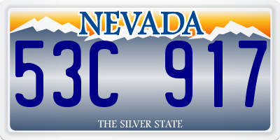 NV license plate 53C917