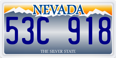 NV license plate 53C918