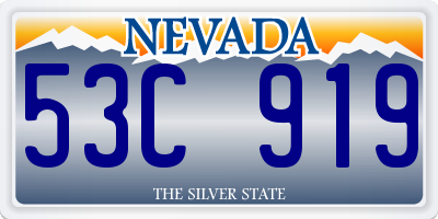 NV license plate 53C919