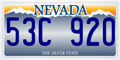 NV license plate 53C920