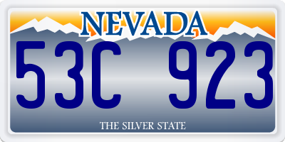 NV license plate 53C923