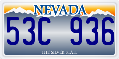 NV license plate 53C936