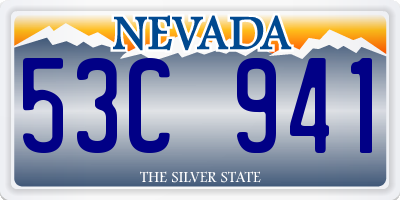 NV license plate 53C941