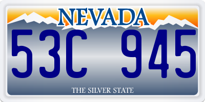NV license plate 53C945