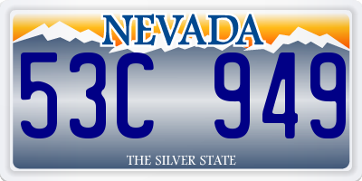 NV license plate 53C949