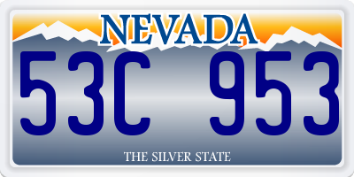 NV license plate 53C953