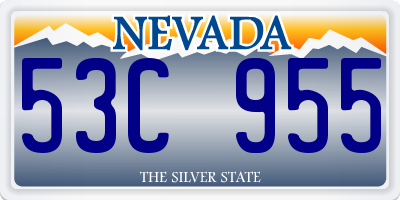 NV license plate 53C955