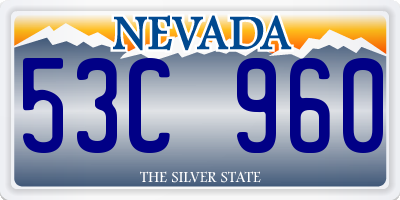 NV license plate 53C960