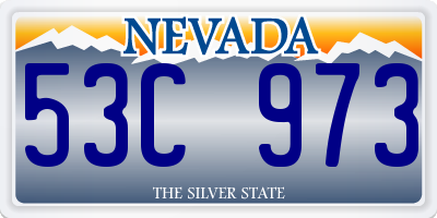 NV license plate 53C973