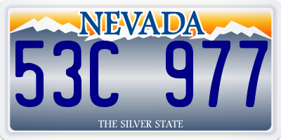 NV license plate 53C977