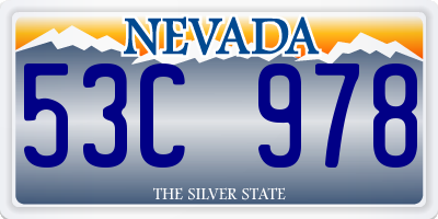 NV license plate 53C978