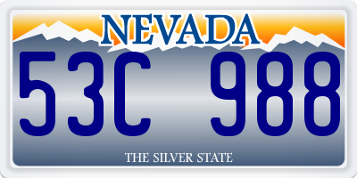 NV license plate 53C988