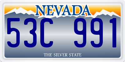NV license plate 53C991