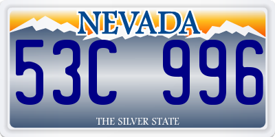 NV license plate 53C996