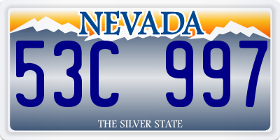 NV license plate 53C997