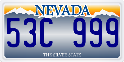 NV license plate 53C999