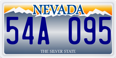 NV license plate 54A095