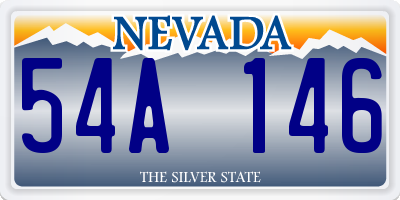 NV license plate 54A146