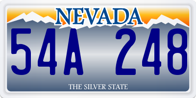 NV license plate 54A248