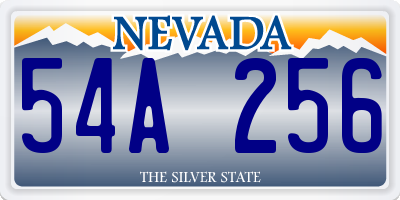 NV license plate 54A256