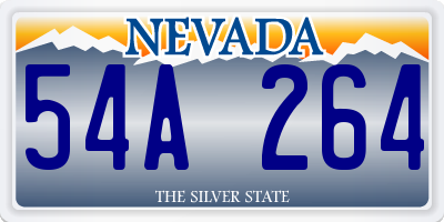 NV license plate 54A264
