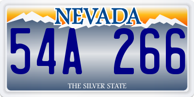 NV license plate 54A266
