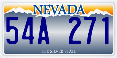 NV license plate 54A271