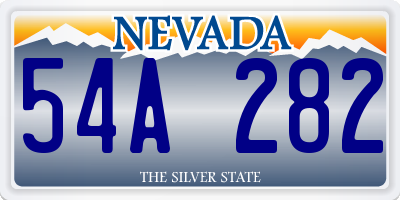 NV license plate 54A282