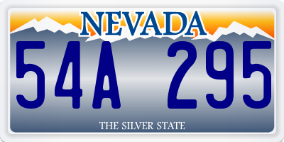 NV license plate 54A295