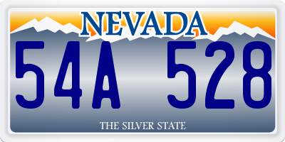 NV license plate 54A528