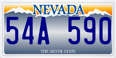 NV license plate 54A590