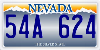 NV license plate 54A624