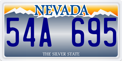NV license plate 54A695