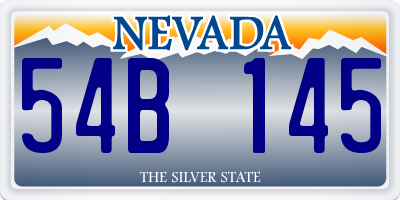 NV license plate 54B145
