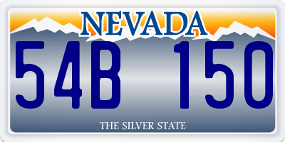 NV license plate 54B150